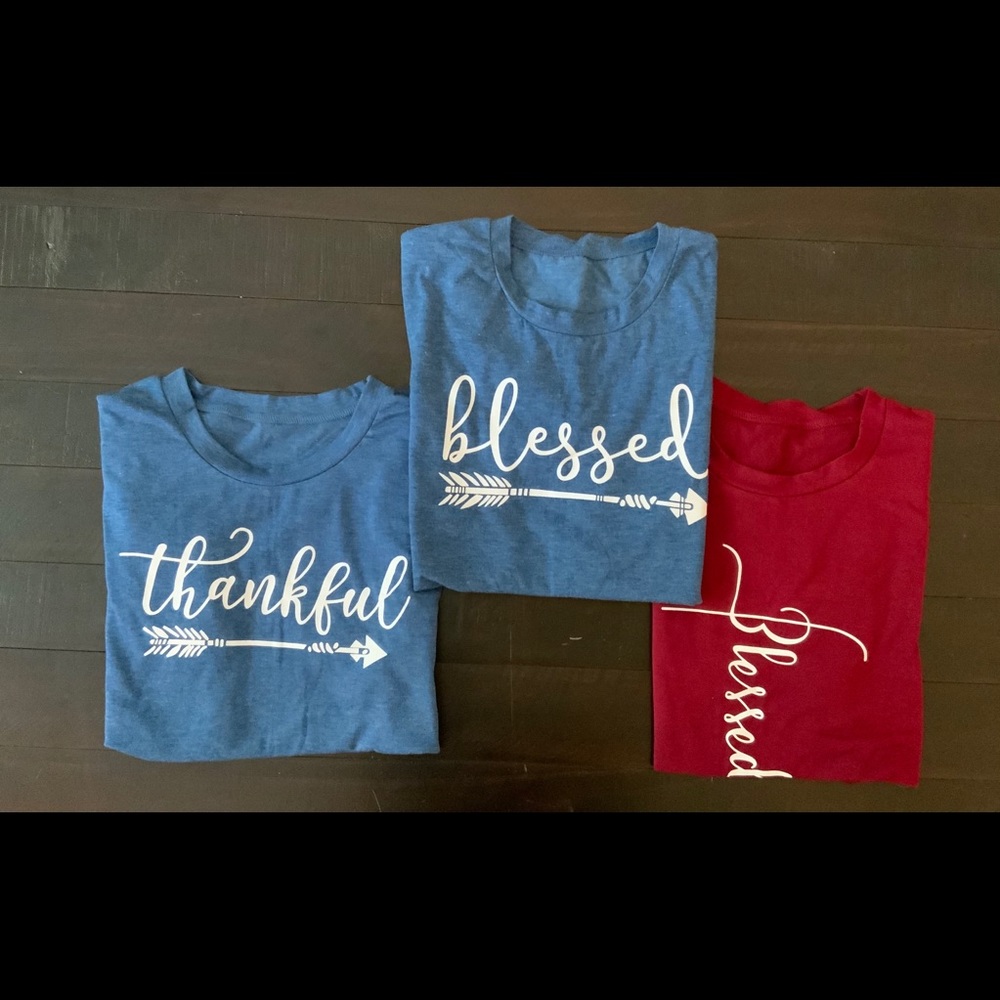 3 Cotton T-Shirts in size large.